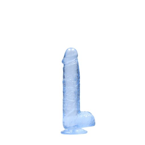 DILDO REALISTA COM TESTÍCULOS CRYSTAL CLEAR 6 /15 CM AZUL REALROCK - Image 3