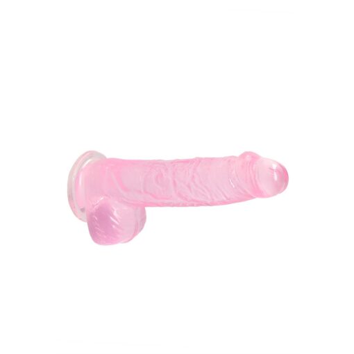 DILDO REALISTA COM TESTÍCULOS CRYSTAL CLEAR 6 /15 CM ROSA REALROCK - Image 4