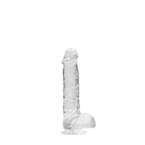 DILDO REALISTA COM TESTÍCULOS CRYSTAL CLEAR 6 /15 CM TRANSPARENTE REALROCK - Image 3