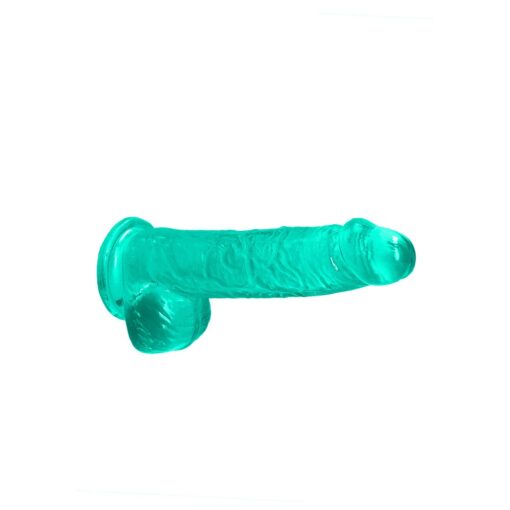 DILDO REALISTA COM TESTÍCULOS CRYSTAL CLEAR 6 /15 CM VERDE REALROCK - Image 4