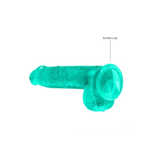 DILDO REALISTA COM TESTÍCULOS CRYSTAL CLEAR 6 /15 CM VERDE REALROCK - Image 5