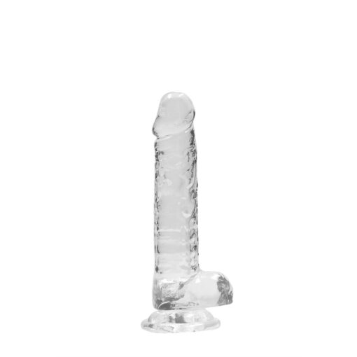 DILDO REALISTA COM TESTÍCULOS CRYSTAL CLEAR 7 /18 CM TRANSPARENTE REALROCK - Image 3
