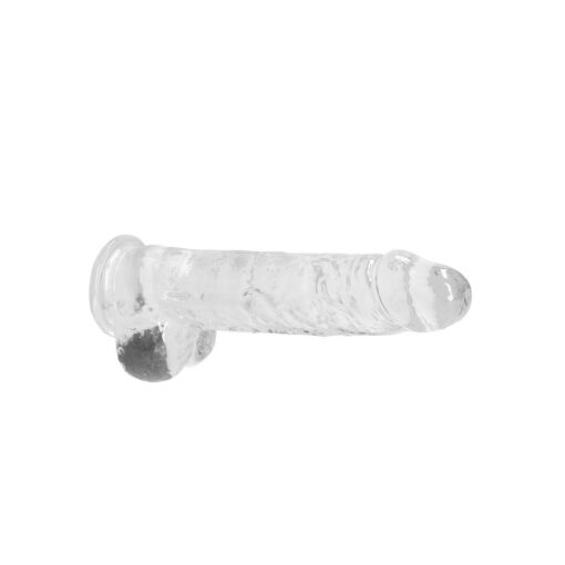 DILDO REALISTA COM TESTÍCULOS CRYSTAL CLEAR 9 /23CM TRANSPARENTE REALROCK - Image 4