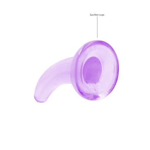 DILDO NON-REALISTIC CRYSTAL CLEAR  5 /11,5 CM ROXO REALROCK - Image 3