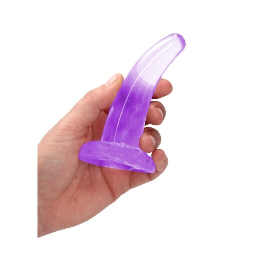 DILDO NON-REALISTIC CRYSTAL CLEAR  5 /11,5 CM ROXO REALROCK - Image 5