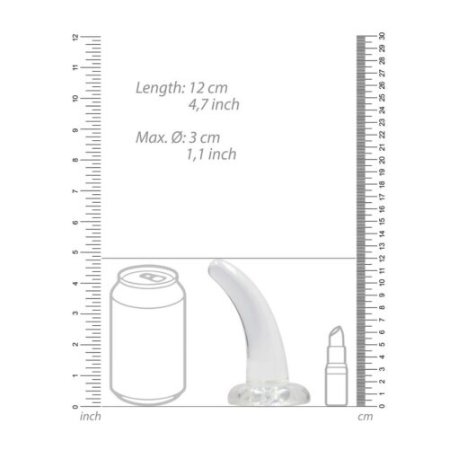 DILDO NON-REALISTIC CRYSTAL CLEAR 5 /11,5 CM TRANSPARENTE REALROCK - Image 4