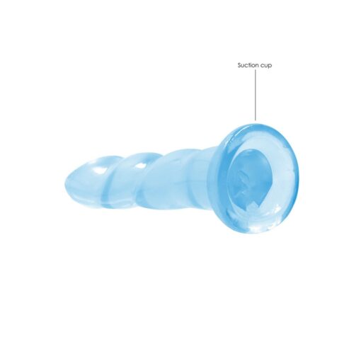 DILDO NON-REALISTIC CRYSTAL CLEAR 7 /17 CM AZUL REALROCK - Image 3