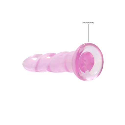 DILDO NON-REALISTIC CRYSTAL CLEAR 7 /17 CM ROSA REALROCK - Image 3