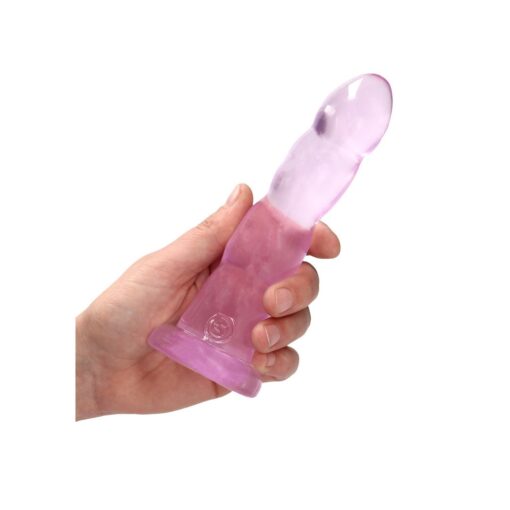 DILDO NON-REALISTIC CRYSTAL CLEAR 7 /17 CM ROSA REALROCK - Image 5