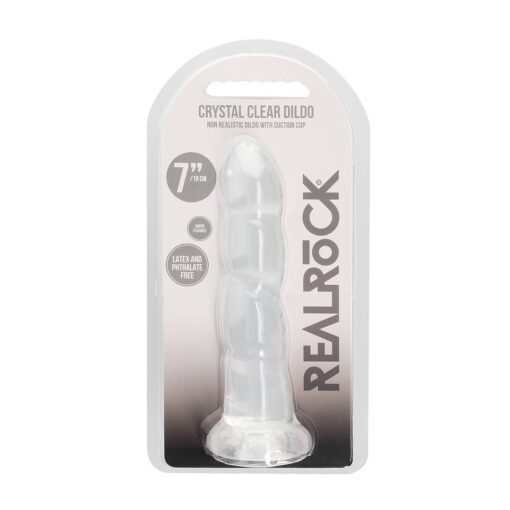 DILDO NON-REALISTIC CRYSTAL CLEAR 7 /17 CM TRANSPARENTE REALROCK - Image 2