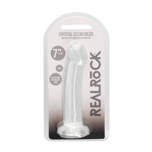 DILDO NON-REALISTIC CRYSTAL CLEAR 7 /17 CM TRANSPARENTE REALROCK - Image 2