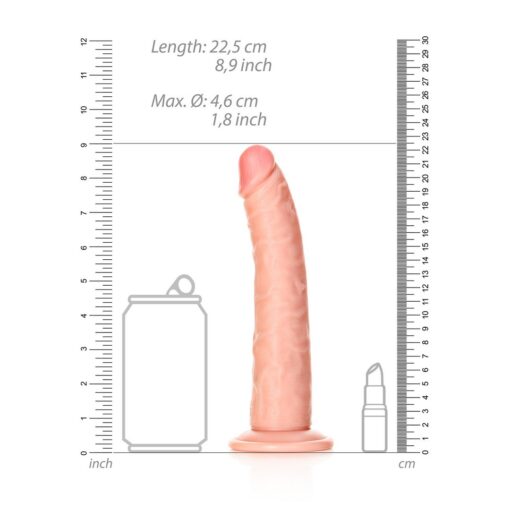 DILDO SLIM REALISTIC 8 /20,5 CM FLESH REALROCK - Image 6