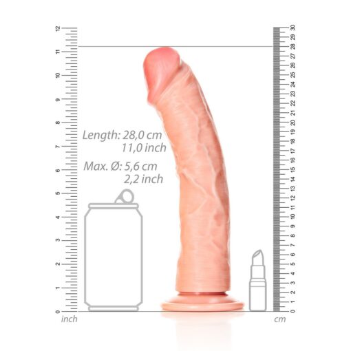 DILDO CURVED REALISTIC 10 /25,5 CM FLESH REALROCK - Image 6