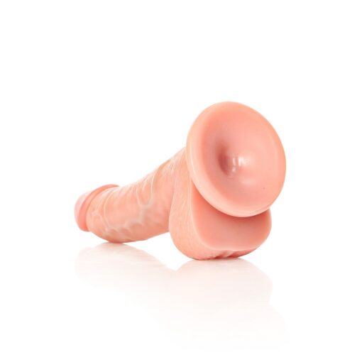 DILDO REALISTA COM TESTÍCULOS CURVED 6 /15,5 CM FLESH REALROCK - Image 5