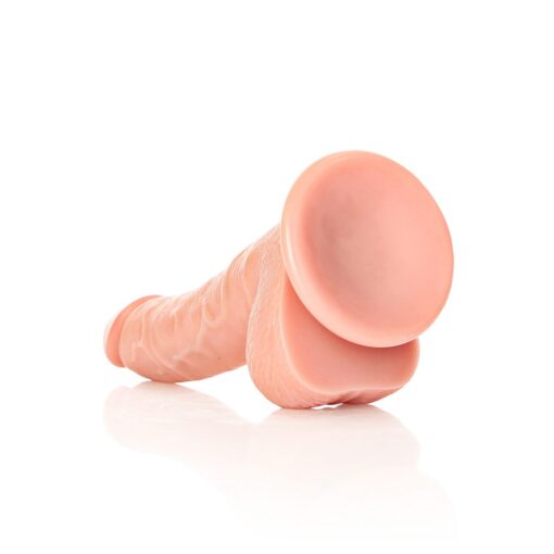 DILDO REALISTA COM TESTÍCULOS CURVED 7 /18CM FLESH REALROCK - Image 5