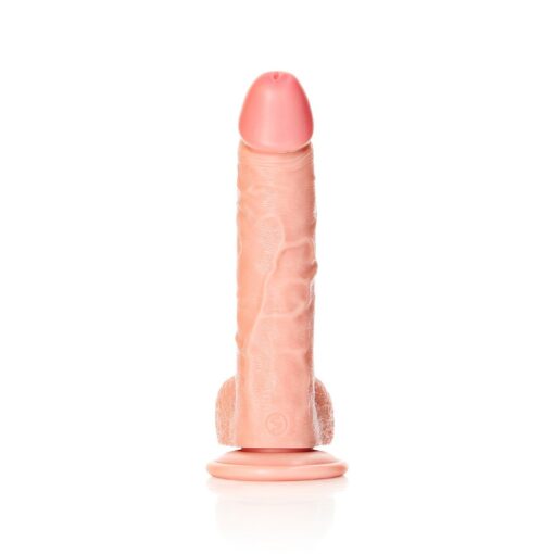 DILDO REALISTA COM TESTÍCULOS CURVED 8 /20,5 CM FLESH REALROCK - Image 3