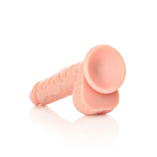 DILDO REALISTA COM TESTÍCULOS STRAIGHT 7 /18 CM FLESH REALROCK - Image 5