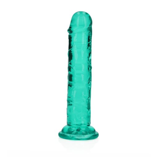 DILDO STRAIGHT REALISTIC CRYSTAL CLEAR 6 /14,5 CM VERDE REALROCK - Image 4