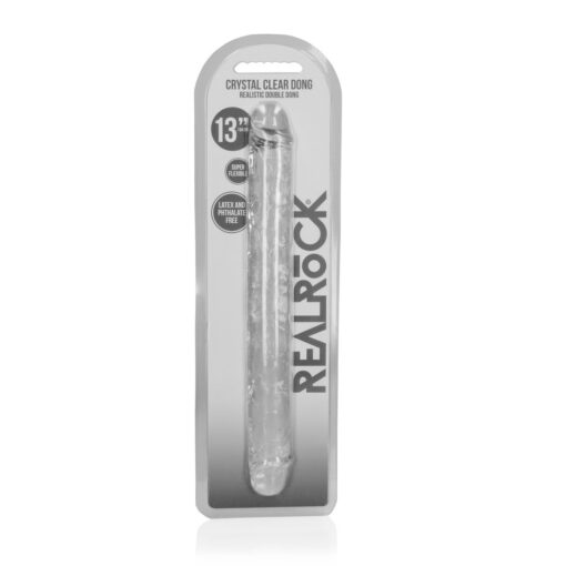 DILDO DUPLO REALISTIC DONG 13 /34 CM TRANSPARENTE REALROCK - Image 2
