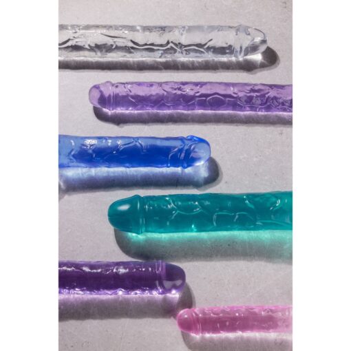 DILDO DUPLO CRYSTAL CLEAR REALISTIC DONG 18 /45 CM TRANSPARENTE REALROCK - Image 3