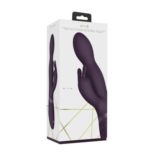 VIBRADOR NIVA ROTATING RABBIT ROXO VIVE - Image 2