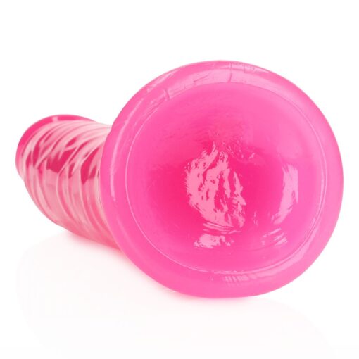 DILDO SLIM REALISTIC DILDO GLOW IN THE DARK 9'' / 22,5 CM ROSA REALROCK - Image 5