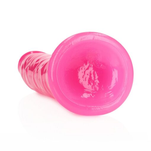 DILDO SLIM REALISTIC DILDO GLOW IN THE DARK 9'' / 22,5 CM ROSA REALROCK - Image 6