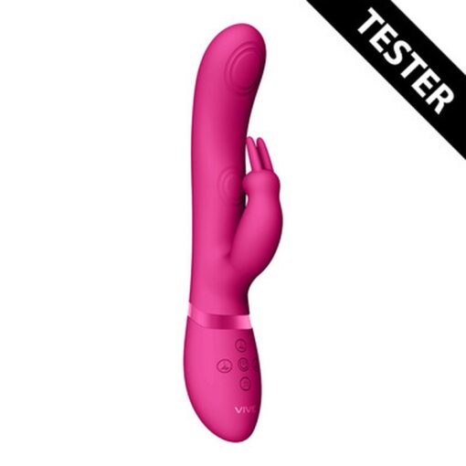 TESTER VIBRADOR MAY DUAL PULSE-WAVE C-SPOT AND G-SPOT RABBIT ROSA VIVE