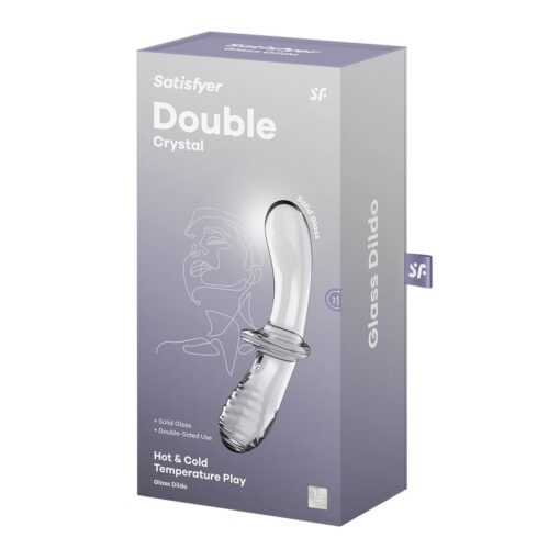 DILDO DE VIDRO DOUBLE CRYSTAL TRANSPARENTE SATISFYER - Image 2