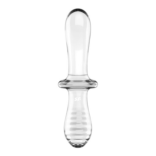 DILDO DE VIDRO DOUBLE CRYSTAL TRANSPARENTE SATISFYER - Image 4