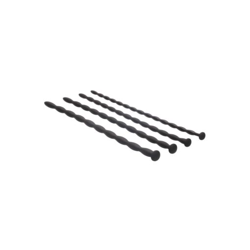 CONJUNTO DE SONDAS DE URETRA SILICONE SPIRAL SCREW PLUG SET ADVANCED PRETO OUCH! - Image 4
