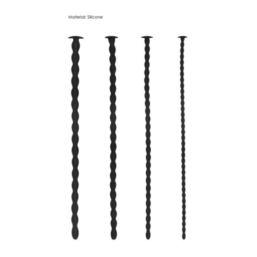 CONJUNTO DE SONDAS DE URETRA SILICONE SPIRAL SCREW PLUG SET ADVANCED PRETO OUCH! - Image 6