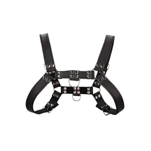 ARNÊS LEATHER BULLDOG HARNESS L/XL PRETO OUCH! - Image 4