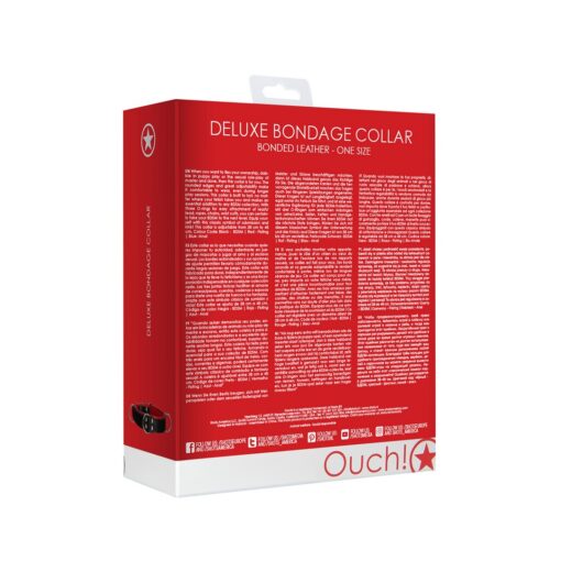 COLEIRA BONDAGE DELUXE VERMELHO OUCH! - Image 3