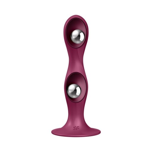 DILDO CINÉTICO DOUBLE BALL-R  WEIGHTED DILDO VERMELHO SATISFYER - Image 4
