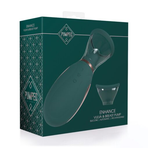 BOMBA RECARREGÁVEL PARA VULVA E SEIOS ENHANCE FOREST GREEN PUMPED - Image 2