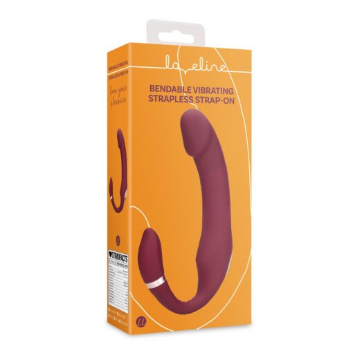 STRAP-ON SEM ARNÊS COM VIBRAÇÃO MERLOT GRAPE LOVELINE - Image 2