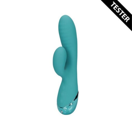 TESTER VIBRADOR COELHO INSUFLÁVEL PEACOCK BLUE LOVELINE