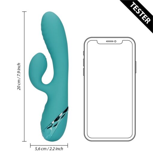 TESTER VIBRADOR COELHO INSUFLÁVEL PEACOCK BLUE LOVELINE - Image 6