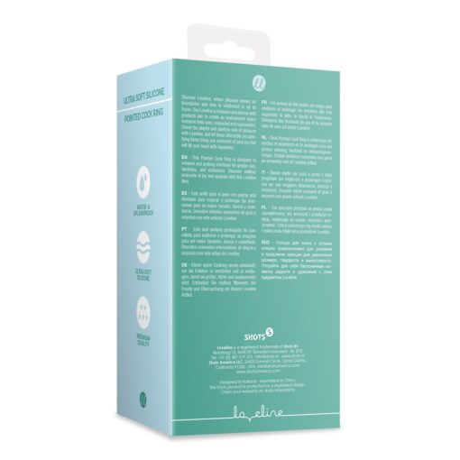 ANEL PARA O PÉNIS ULTRA SOFT SILICONE POINTED BLUE GRASS LOVELINE - Image 3