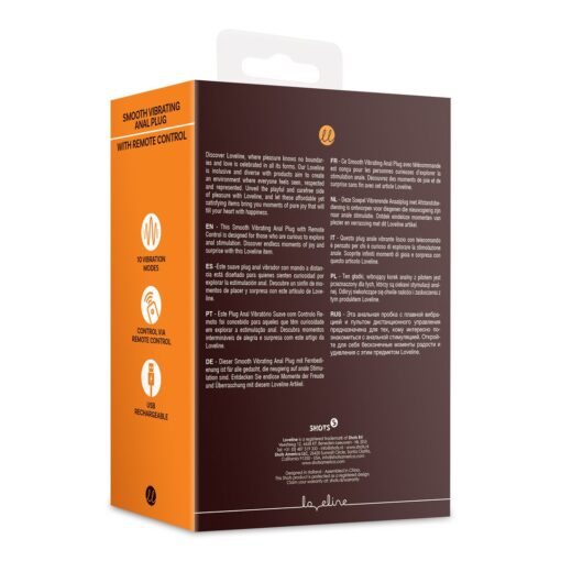 PLUG ANAL COM VIBRAÇÃO E COMANDO SMOOTH VIBRATING LICORICE BLACK LOVELINE - Image 3