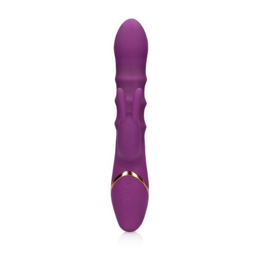 VIBRADOR 3 UP-AND-DOWN MOVING RINGS ORCHIDEE PURPLE LOVELINE - Image 5