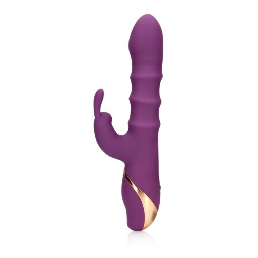 VIBRADOR 3 UP-AND-DOWN MOVING RINGS ORCHIDEE PURPLE LOVELINE - Image 6