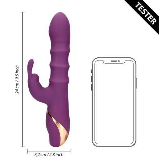 TESTER VIBRADOR 3 UP-AND-DOWN MOVING RINGS ORCHIDEE PURPLE LOVELINE - Image 6