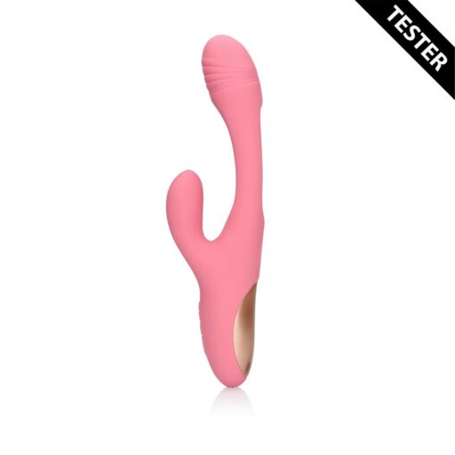 TESTER VIBRADOR FLAPPING G-SPOT RABBIT PINK ARABESQUE LOVELINE - Image 3