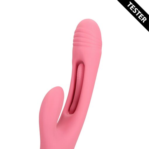 TESTER VIBRADOR FLAPPING G-SPOT RABBIT PINK ARABESQUE LOVELINE - Image 4