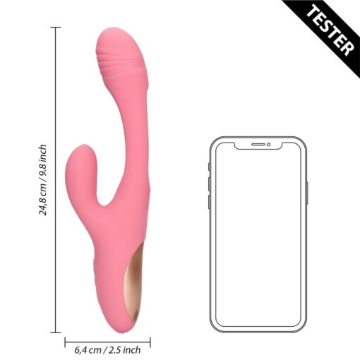 TESTER VIBRADOR FLAPPING G-SPOT RABBIT PINK ARABESQUE LOVELINE - Image 6