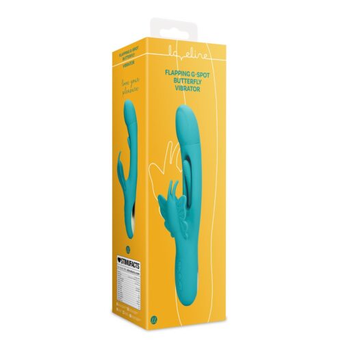 VIBRADOR BUTTERFLY FLAPPING G-SPOT PEACOCK BLUE LOVELINE - Image 2