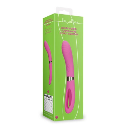 VIBRADOR DOUBLE-SIDED FLAPPING AND G-SPOT EXUBERANT PINK LOVELINE - Image 2