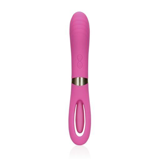 VIBRADOR DOUBLE-SIDED FLAPPING AND G-SPOT EXUBERANT PINK LOVELINE - Image 5